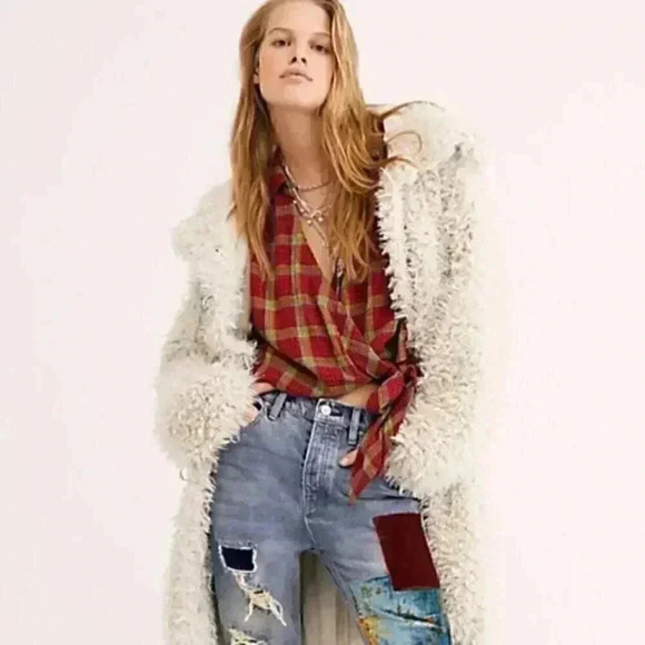 Free People Running Wild Red Wrap Top - Picture 3 of 3